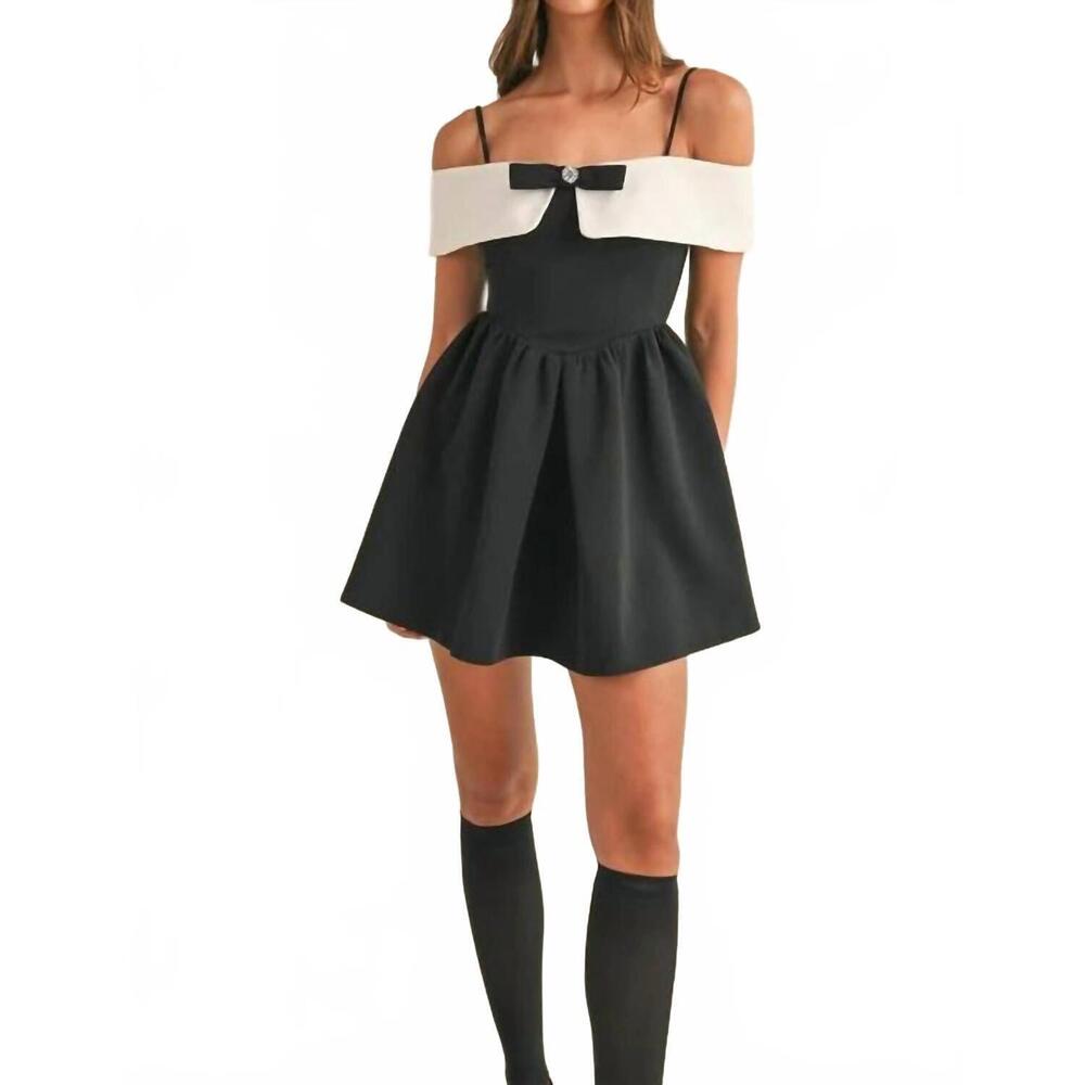 NEW MABLE dolly mini dress in black - Picture 3 of 6